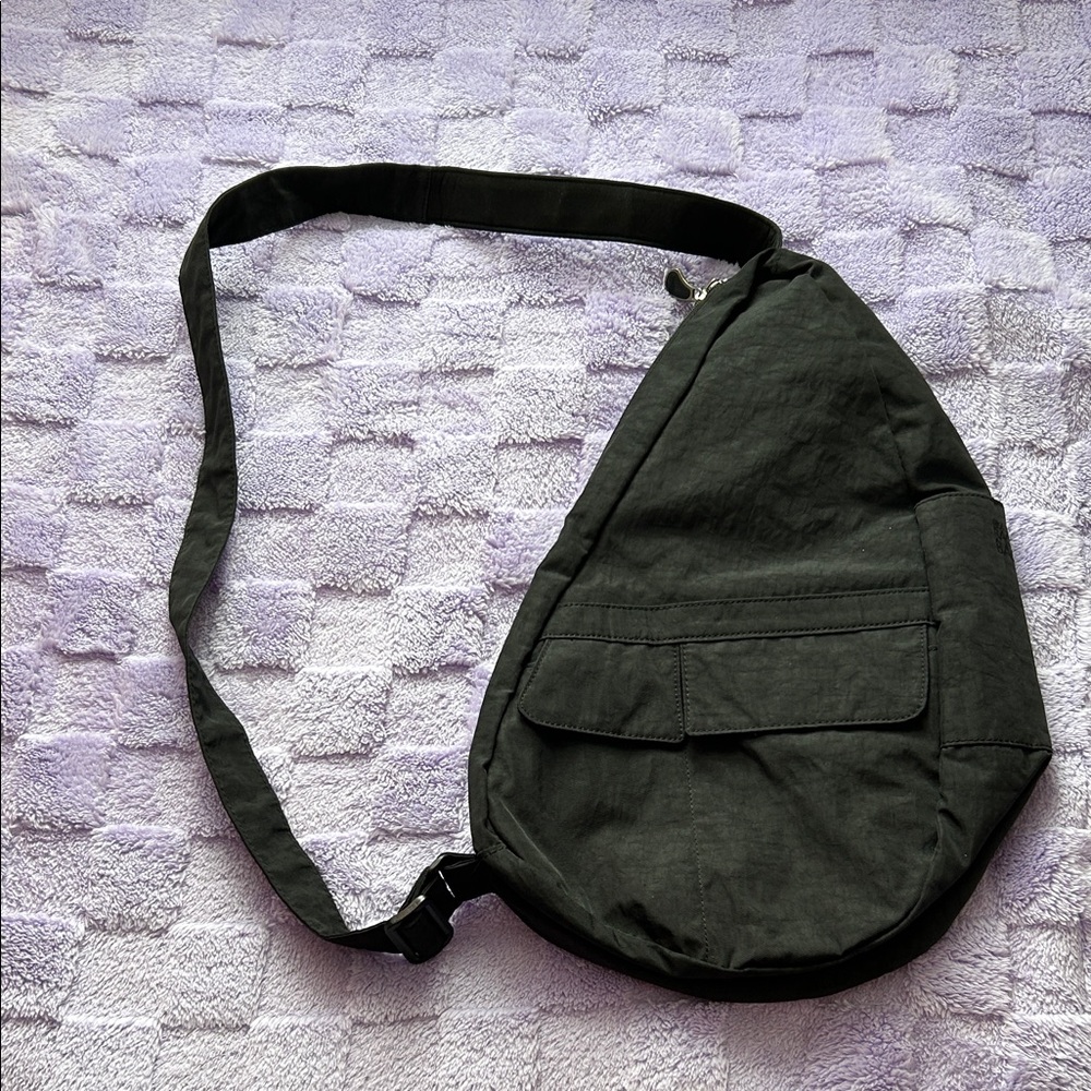 Ameribag “Healthy Back Bag” one strap Black Sling Backpack Bag